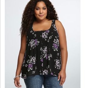 Read description FLORAL PLEATED TANK TOP,
